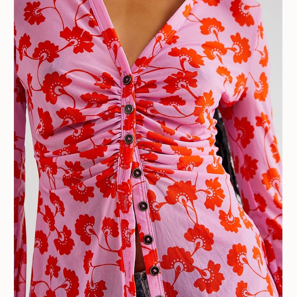 Free People Lucky Shirtee in Bubblegum